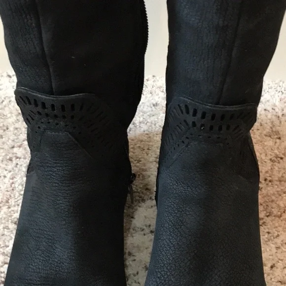 VINCE CAMUTO WIDE CALF KARINDA BLACK MAJICO OVER KNEE BOOT - Picture 8 of 16